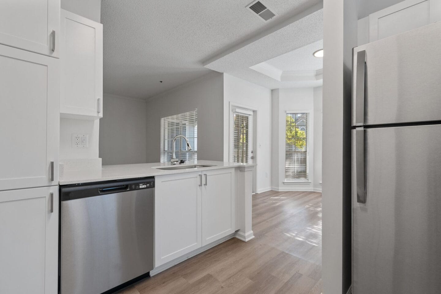 Kitchen with large windows at Windsor Vinings, Atlanta, GA