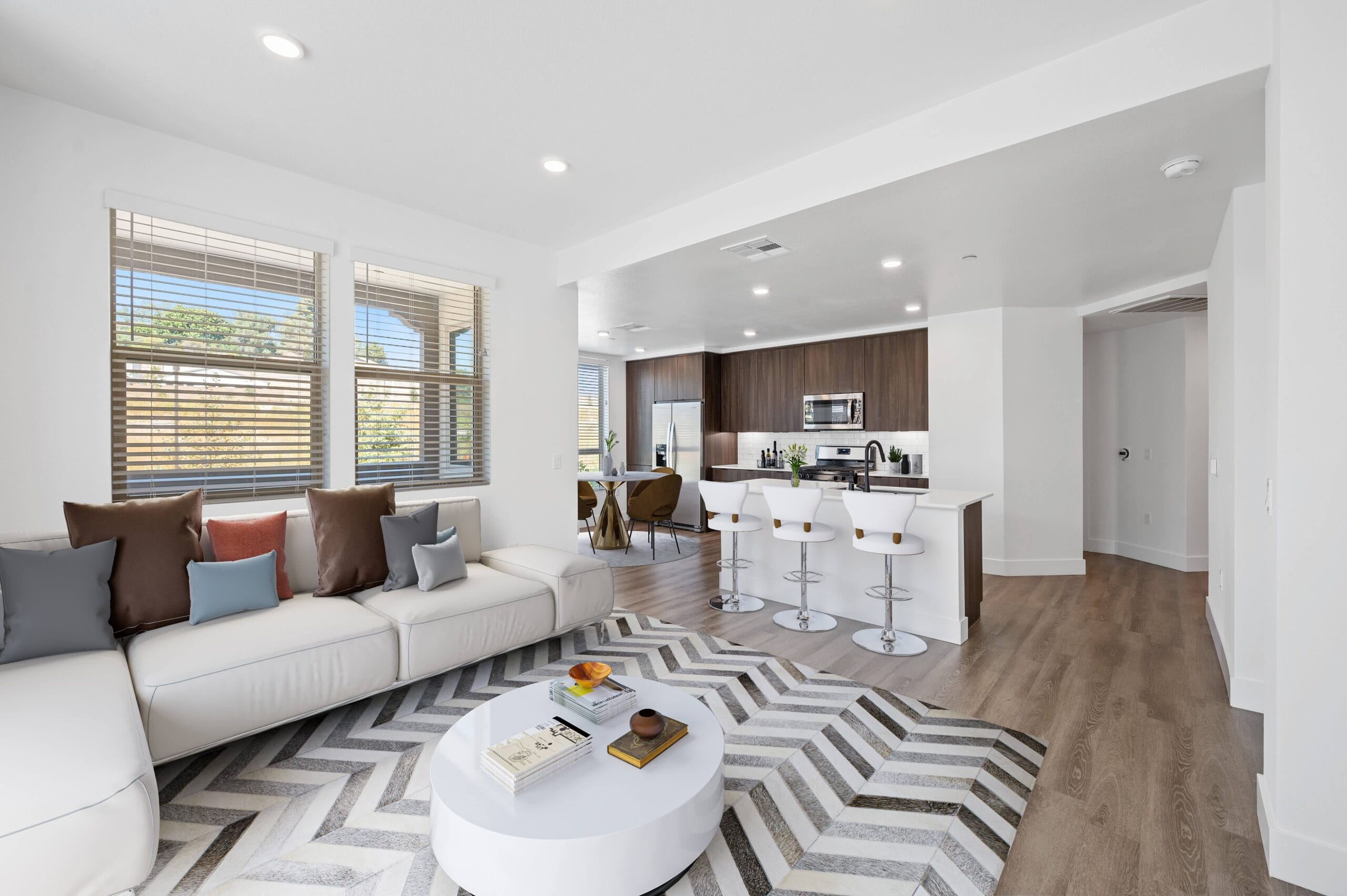 Open concept floor plan with large and inviting windows at Windsor Rancho PQ in San Diego, CA, 92129