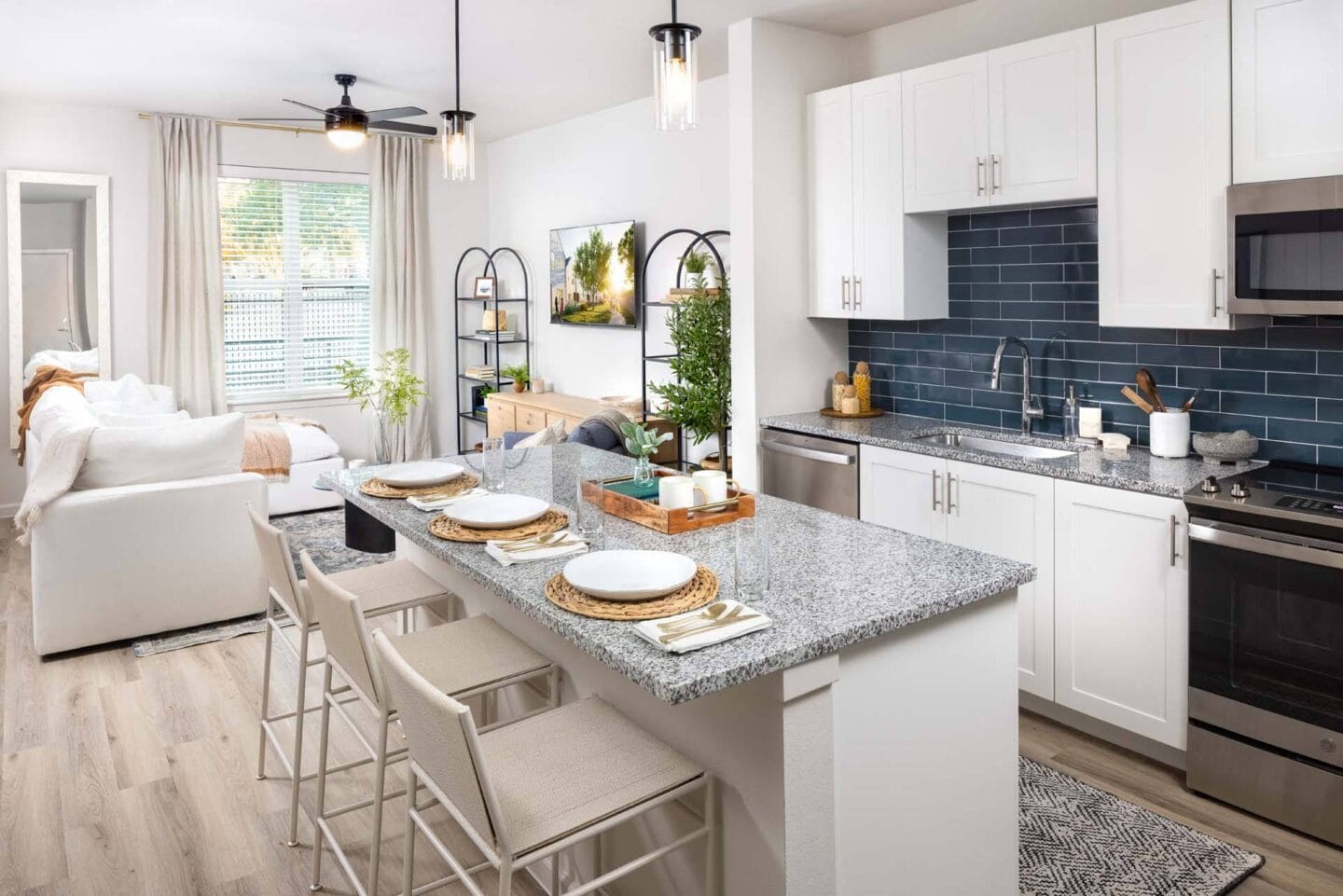 Modern Kitchen with Island at Windsor West Plano Apartments, Plano , TX 75023