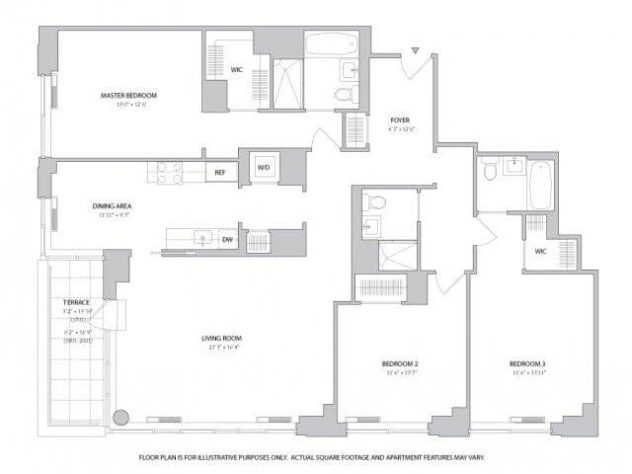 Rendering of the 3BR 3Bth - 2 floor plan with 3 bedroom[s] and 3 bathroom[s] at The Ashley