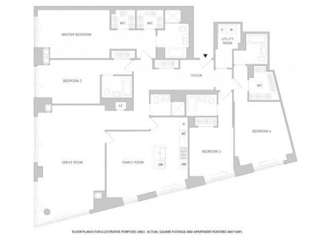 Rendering of the 4Br 5Bth 2 floor plan with 4 bedroom[s] and 5 bathroom[s] at The Aldyn