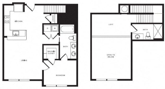 Rendering of the A06L floor plan with 1 bedroom[s] and 2 bathroom[s] at Windsor Shepherd