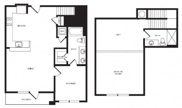 Rendering of the A07L floor plan with 1 bedroom[s] and 2 bathroom[s] at Windsor Shepherd