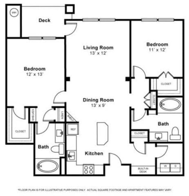 Rendering of the Rainier floor plan with 2 bedroom[s] and 2 bathroom[s] at The Estates at Cougar Mountain