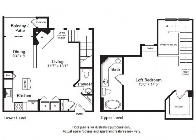 Rendering of the Siena floor plan with 1 bedroom[s] and 1 bathroom[s] at Windsor at Aviara