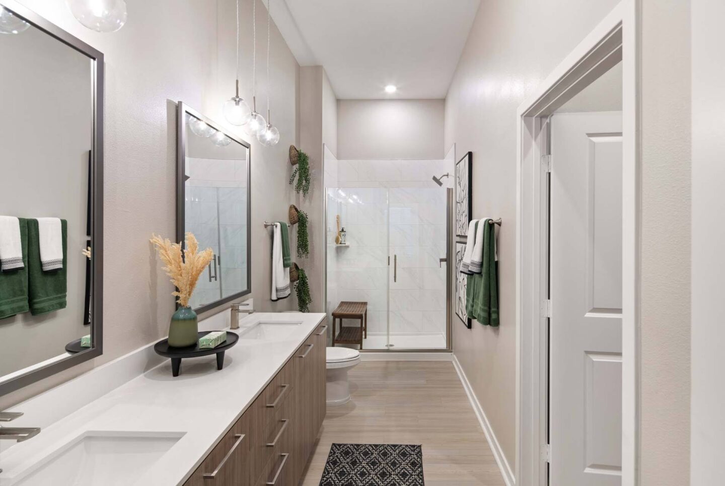 Bathroom with walk in shower at Windsor Cleartwater, Clearwater, FL 33763