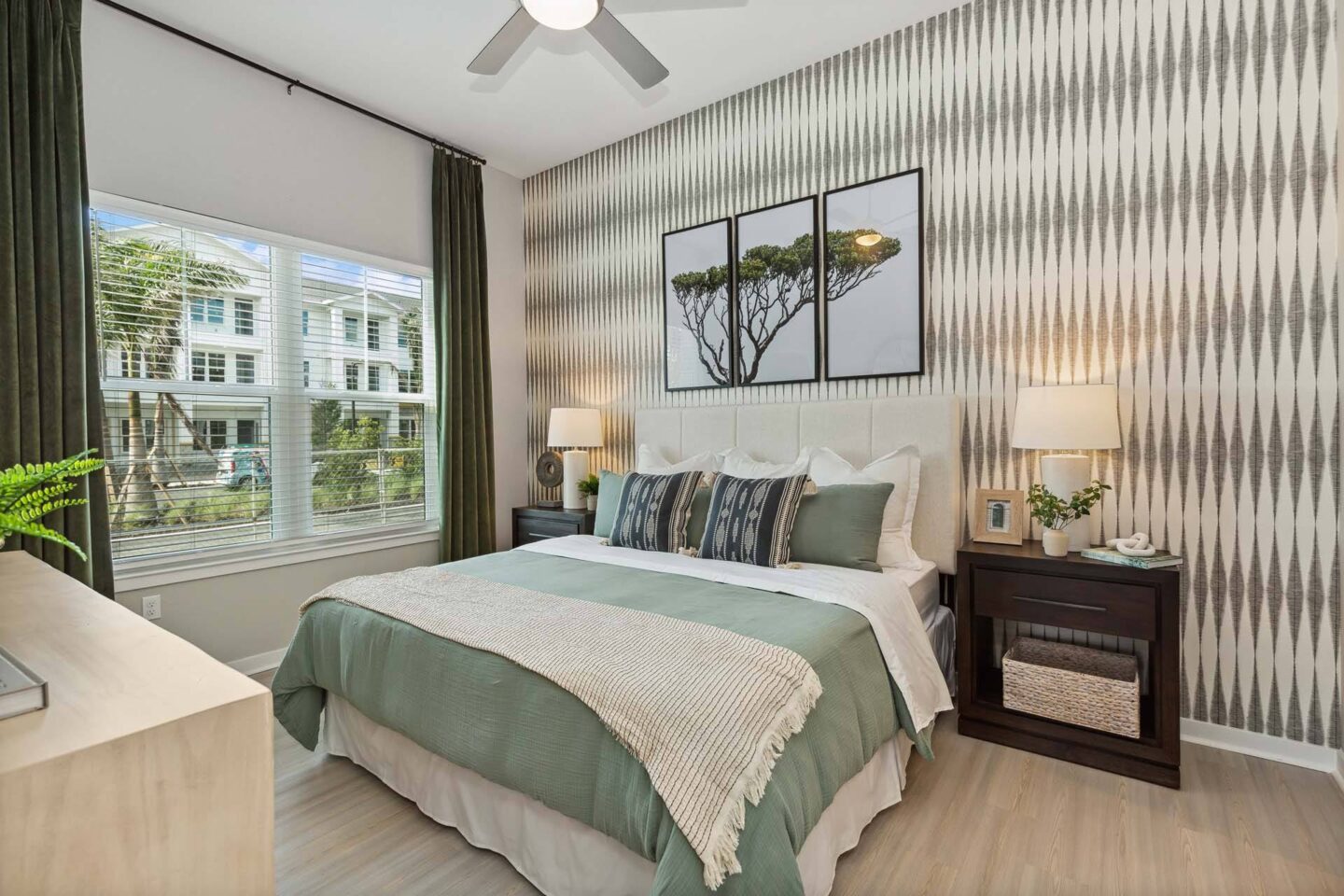 Bedroom with large window at Windsor Cleartwater, Clearwater, FL 33763