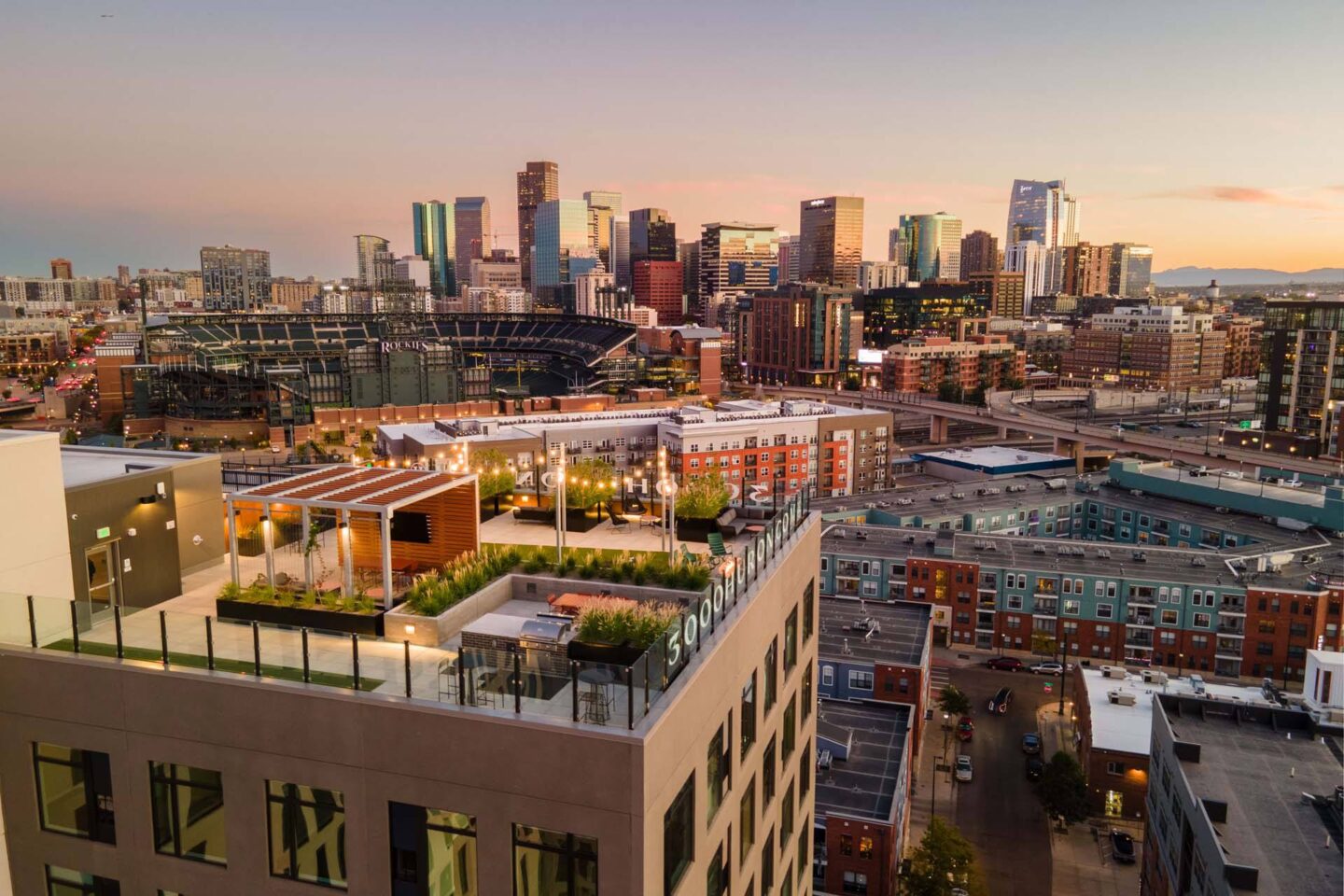 A view of the rooftop at Windsor 3000 Huron, 3000. N. Huron Street, Denver, CO 80202.